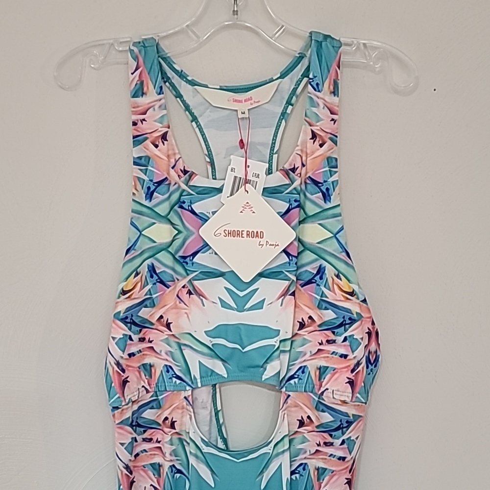 Birds of Paradise Bodycon Cut Out Dress Size M - Picture 2 of 6